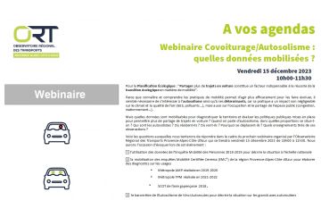 Webinaire : Monovoiturage/Covoiturage - quelles données mobilisées ?